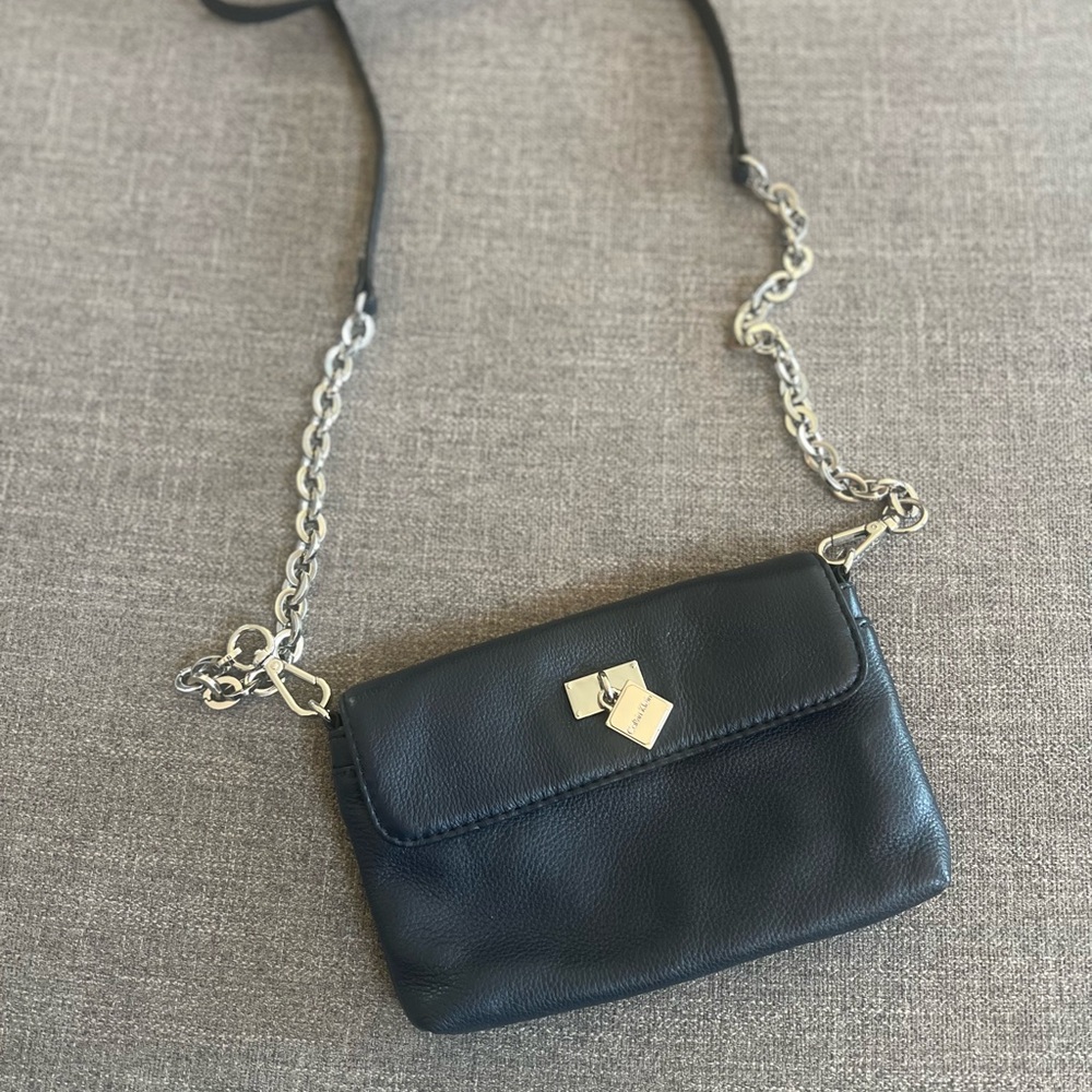 Navy Leather Purse Calvin Klein